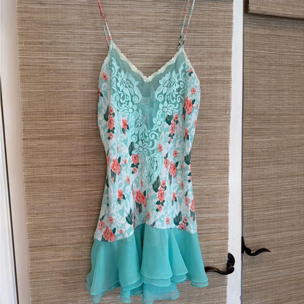 Vintage Cottagecore romantic Floral Lace Chemise